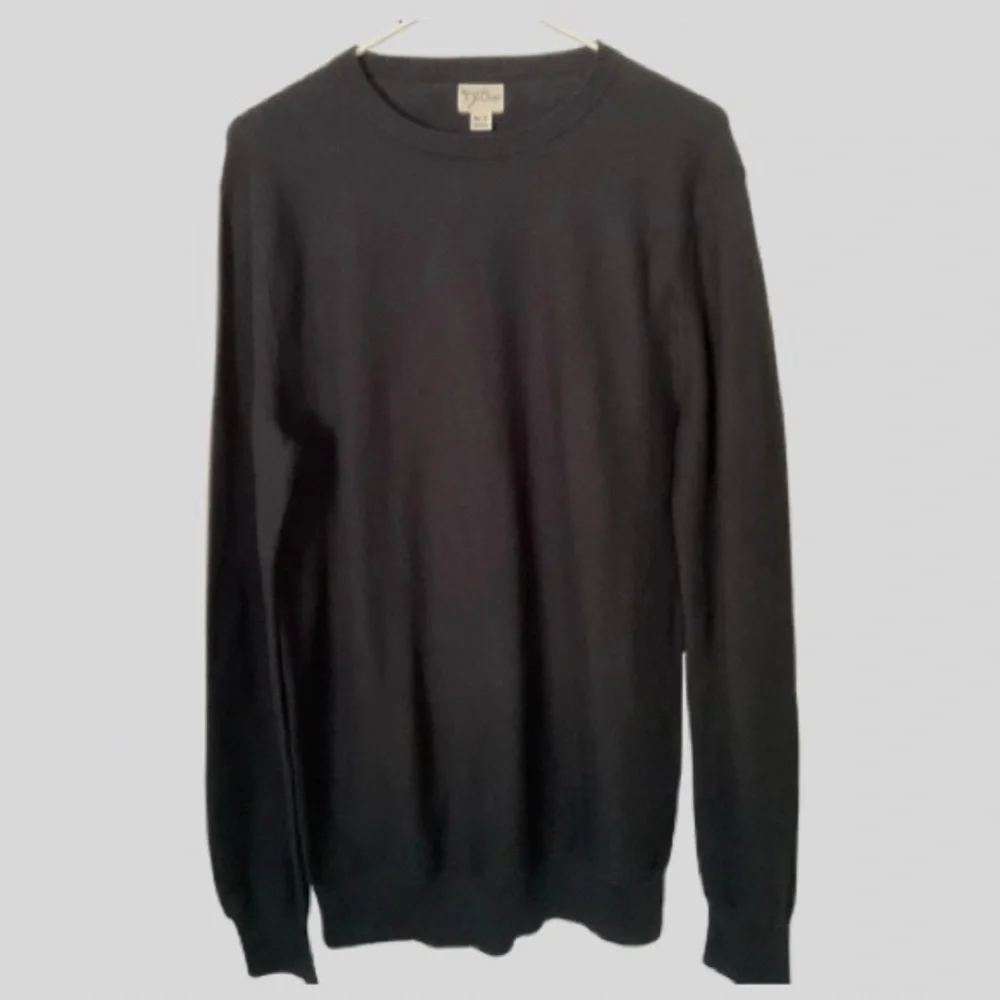 J. Crew Cotton Crewneck Sweater in Garter Stitch Black Size MT NWOT, Preppy - Picture 12 of 14